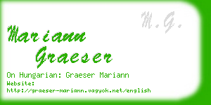 mariann graeser business card